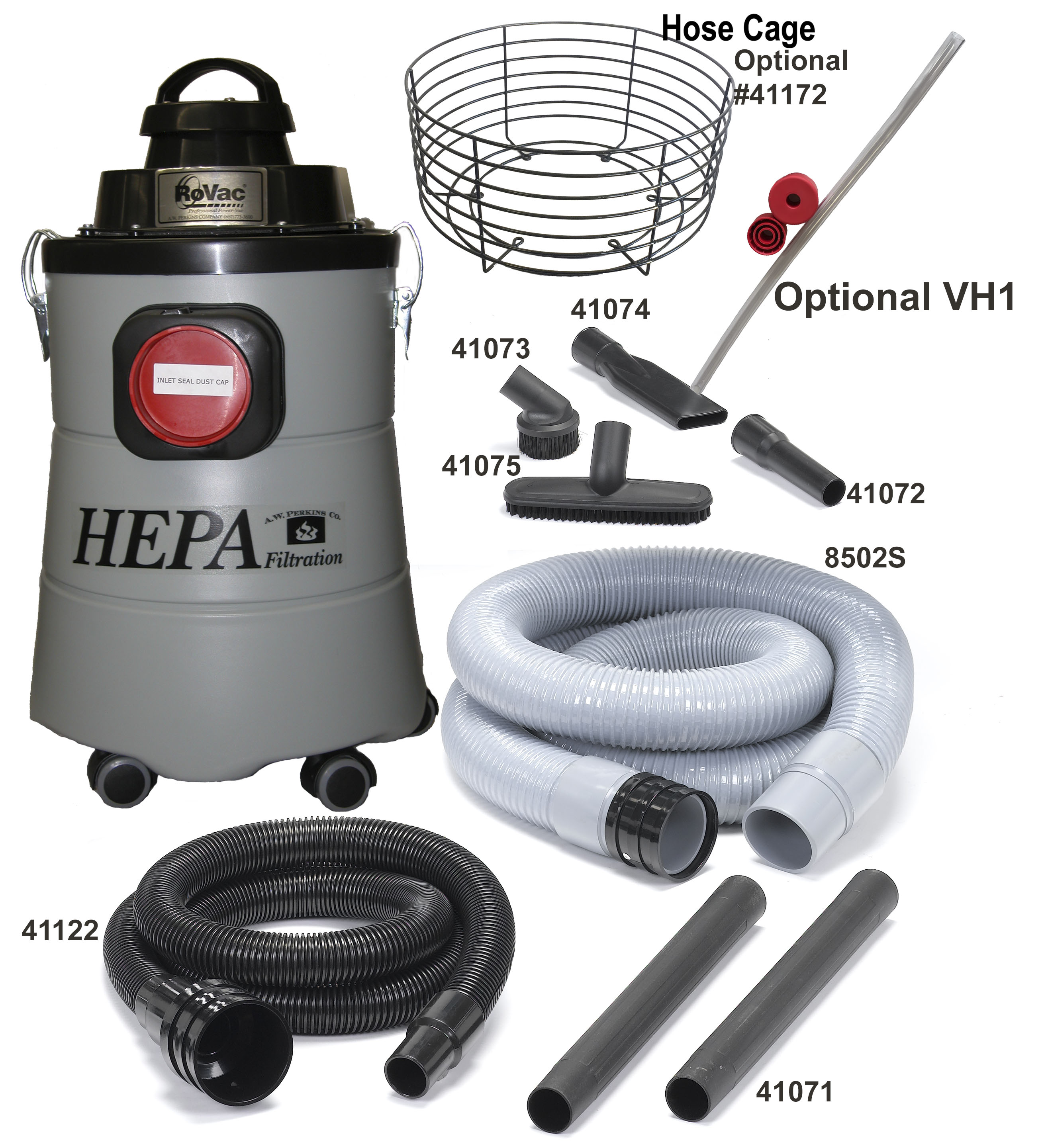 1101 One Motor ROVAC® HEPA Vacuum - Plastic Tank
